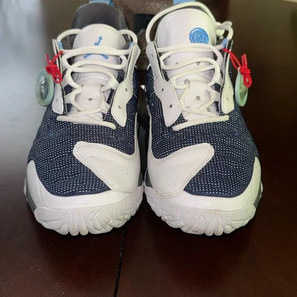 Jordan’s Jumpman Blue and White Sneakers - Picture 1 of 8